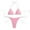 #119-Pink, variant on Warop Women's Printed Bikini Set, Tie-Back with Built-in Bra, No Underwire 2-Piece Swimsuit for Beach