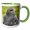 Green/White, variant on 3drose, Ecuador, Barred Hawk Bird at Parque Condor - Sa07 Jme0799 - John and Lisa Merrill, 11oz Mug