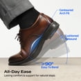 thumbnail image 3 of Bruno Marc Men's Classic Leather Dress Shoes Comfort Oxfords Business Formal Lace Up Shoes, 3 of 7