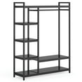 thumbnail image 3 of Yardi Yarda Freestanding Closet Organizer with 6 Shelves and Hanging Bar, Black, 3 of 4