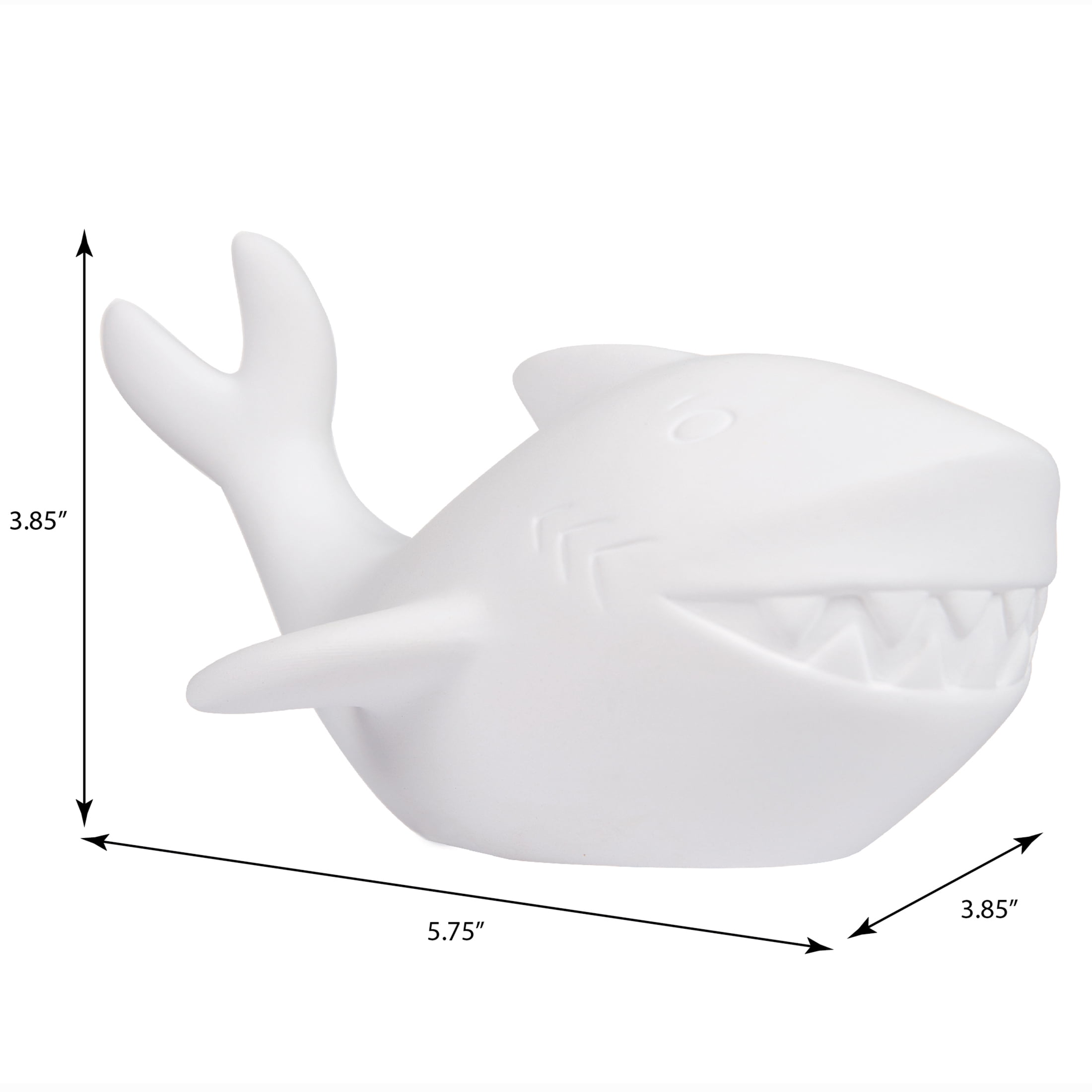(3 pack) Hello Hobby Ceramic Paintable Figurine Shark, 5.75" x 3.85" x 3.85"  White Craft Base, New