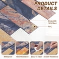 thumbnail image 3 of Uxcell 5Pcs Peel and Stick Backsplash Tiles 10.6" x 10.6" 3D Thickened Stone Texture Self-Adhesive Tile Stickers Wallpaper Wall for Kitchen Bathroom Bedroom, Gold Brown Black, 3 of 7
