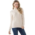 thumbnail image 4 of PrettyGuide Women's Turtleneck Sweater Long Sleeve Cable Knit Sweater Pullover Tops, 4 of 5