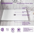 thumbnail image 3 of WOODBRIDGE Shower Base 6036-1000C 60" L x 36" W x 4" H, Center Drain, White, 3 of 6