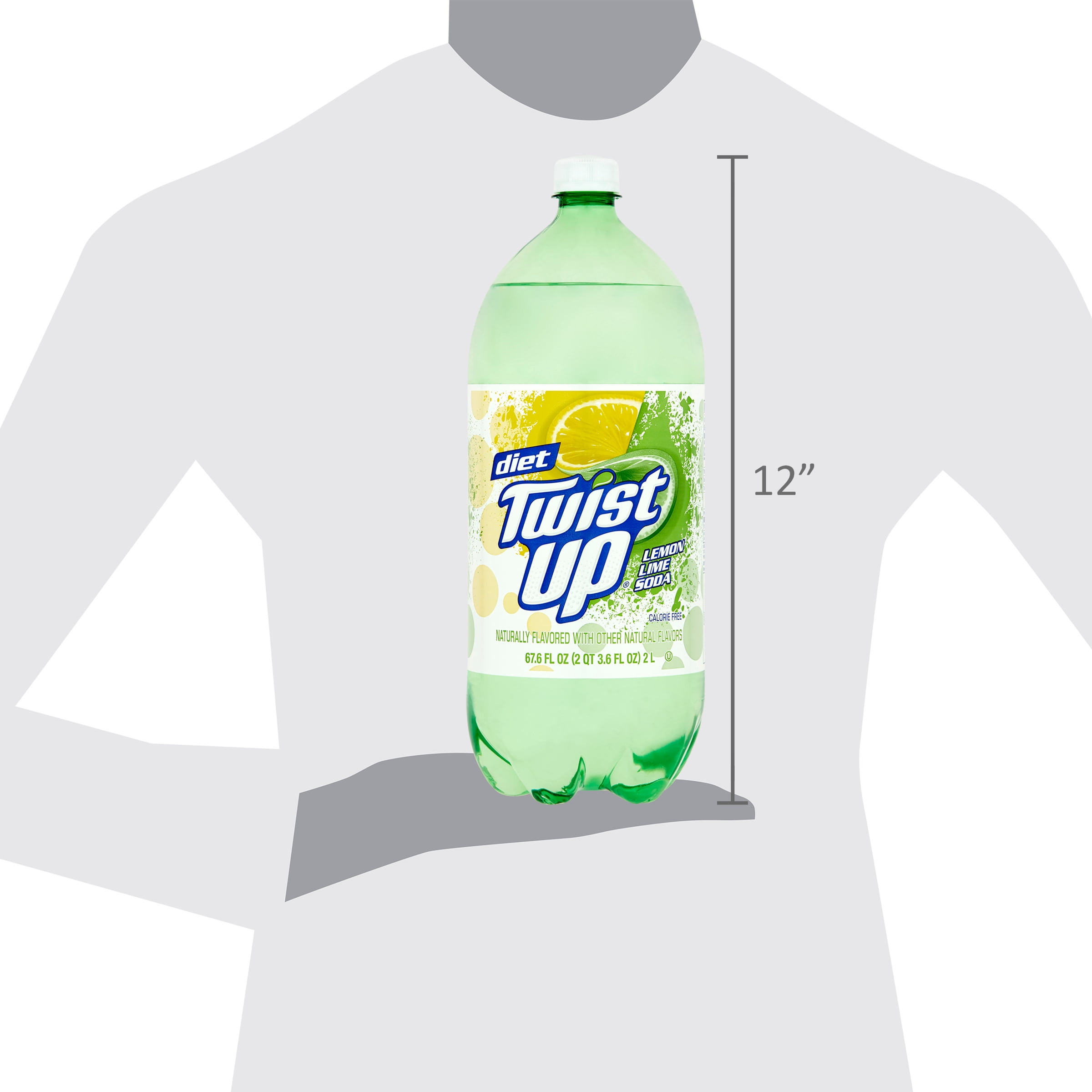 Twist Up Diet Lemon Lime Soda, 2 Liter Bottle