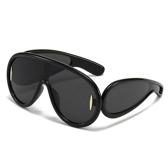 Dww-(noir) Net Rouge Avec La Mme Pice De Lunettes De Crapauds Grande Monture, Lunettes De Soleil Hip-hop Personnalises, Nouvelles Lunettes De Soleil