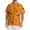 Orange_001, variant on Domuza Scrub Tops Men Plus Size V-Neck Short Sleeve Horror Novelty Print Nursing Top Comfort Soft Elastic Working Blouse with Chest Pockets Earthy Yellow L