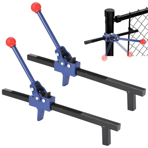 2 Pcs Fence Wire Stretcher, Ratcheting Puller Tool with Angled Base, Manual Tensioner for Woven, Chain Link, and Field Fencing