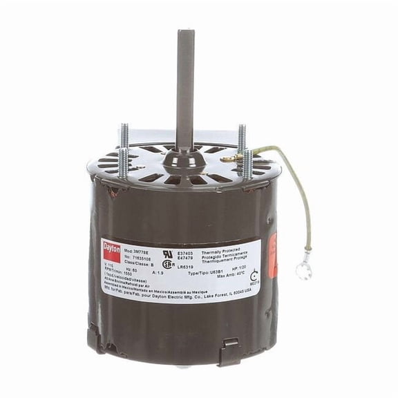 Dayton HVAC Motor,1/20 HP,1550 rpm,115V,3.3 71635108M