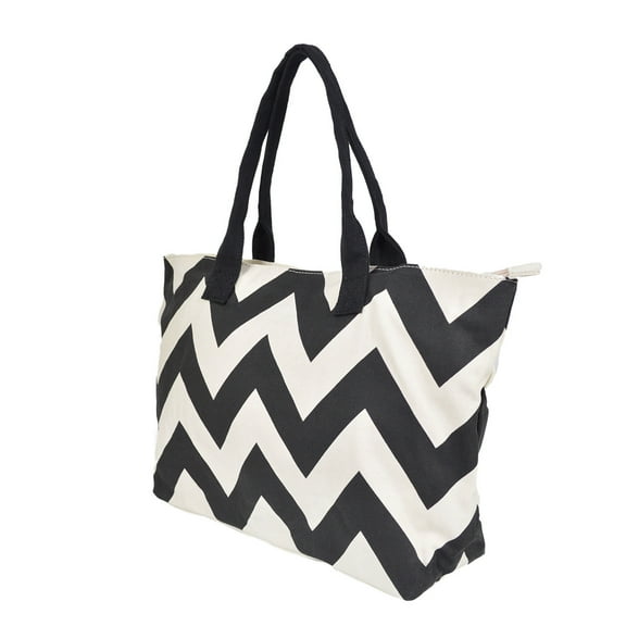 Premium Chevron Zig Zag Canvas Tote Shoulder Bag Handbag