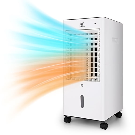 Calefactor Eléctrico CM-TOP para hogar climatizador Control remoto 4 en 1 Refrigeración y Calefacción Sistema silencioso Blanco