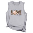 thumbnail image 2 of LSLJS Débardeurs à Col Rond pour Femmes Mode Décontractée T-Shirt à Manches Courtes Imprimé Lettre Blouse, 2 of 3