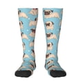 thumbnail image 2 of Lsque Funny Cartoon Pugs Printed Crew Socks Men's Women's LightWeight Thin Casual Calf Socks ,Knee High Socks,Cotton Socks, 2 of 9