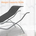 thumbnail image 3 of Kicctian 3-Piece Reclining Chaise Lounge Chair Set, Outdoor Aluminum Patio Sun Loungers with Waterproof Cushions, Cup Holders & Side Table, for Poolside, Garden, Beach or Lawn, 3 of 7