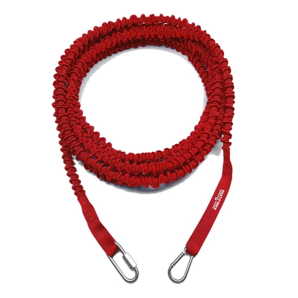 Marine Boat Anchor Bungee Line 10' Long, Made in America by Boat Lines & Dock Ties LLC (Red, 10 Feet)