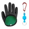 thumbnail image 5 of comerut 1Pc Fishing Gloves Cozy Anti-prick Anti-slip Waterproof Quick Dry Catch Fish Emulsion Textured Grip Palm Gloves Outdoor Fishing, 5 of 8