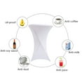 thumbnail image 5 of SHANNA Cocktail Table Covers Stretch Spandex White Cocktail Table Cover Cloth for Wedding, Banquet and Party（White,31*43 inch）, 5 of 6