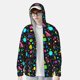 thumbnail image 2 of Balery Geometric 1980s Styled Sudadera ligera de manga larga con capucha y protección solar UPF 50+ para hombre y mujer, ideal para pesca y running-XX-Large, 2 of 7