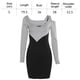 thumbnail image 2 of Vestido tubo de verano para mujer, minivestido plisado de un hombro para fiesta de cóctel, hasta la rodilla Adepaton BST3010187-1, 2 of 6