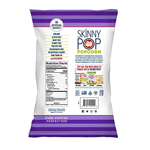 SkinnyPop Popped Sweet & Salty Kettle Popcorn, Individual ...