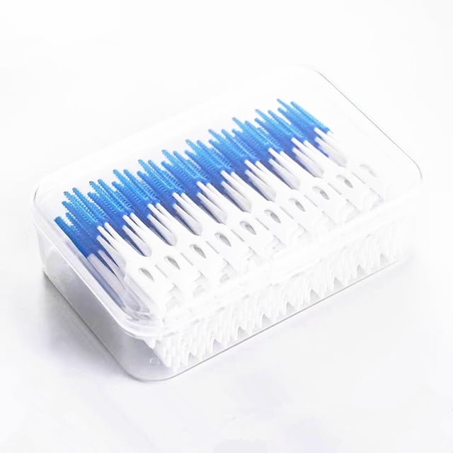 200 Piezas de Palillo Interdental, Palillo de Hilo Dental de Doble Uso, Cepillo Interdental de Masaje, Hilo Dental, Palillo de Dientes, Hilo Dental, Mantener la Salud Bucal