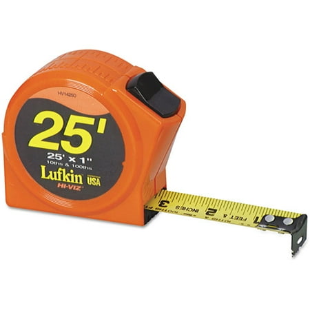 Lufkin HV1316 3/4-Inch x 16 Hi-Viz1/2 Orange Power Return Tape Measure
