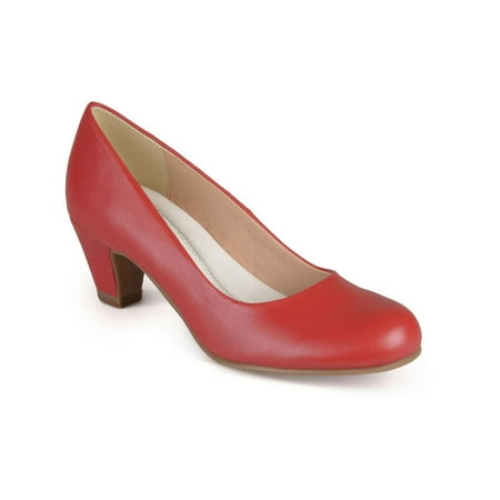 

Journee Collection Womens LUUM Faux Leather Round Toe Pumps