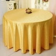 thumbnail image 1 of Mantel redondo estilo rústico jacquard de poliéster para cocina, impermeable, al óleo, decorativo, elegante, de lona, rectangular, dorado, redondo, 180 cm, 1 of 5