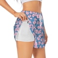 thumbnail image 2 of Bixox Women's Orchids Flowers pattern 2 in 1 Running Shorts - Lightweight Athletic Workout Gym Yoga Shorts Liner with Pockets - XX-Large, 2 of 7