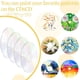 thumbnail image 2 of 10 unidades de CD transparentes para pintar, discos redondos, para decoración de paredes de habitaciones, decoración de pasteles de fiesta, 2 of 5