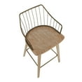 thumbnail image 6 of Winston Farmhouse Counter Stool In White Washed Wood And Antique Copper Metal, 6 of 7