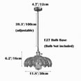 thumbnail image 2 of Flower Shape Glass Pendant Light Fixture, Single Vintage Farmhouse Hanging Lamp, Pendant Lighting for Over Kitchen Island Dining Room Table Bar Counter Laundry Room Entrance Office, 2 of 8