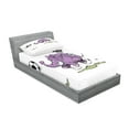 thumbnail image 2 of Ambesonne Animal Fitted Sheet & Pillow Sham Set, Playing Soccer, Twin, Purple White, 2 of 2