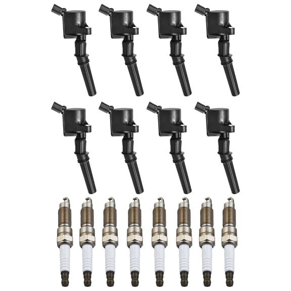 Set of 8 ISA Brand Ignition Coils and Spark Plugs Compatible with 2006-2008 Mercury Mountaineer 4.6L V8 -cc 281ci Replacement for FD503