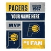 Indiana Pacers NBA Colorblock Personalized Silk Touch Throw Blanket