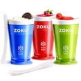 thumbnail image 1 of ZOKU Original Slush and Shake Maker, paquete de 3 tazas para granizados caseros de rápida congelación, batidos de frutas y batidos en minutos, azul/rojo/verde, juego de 3 unidades, 1 of 5