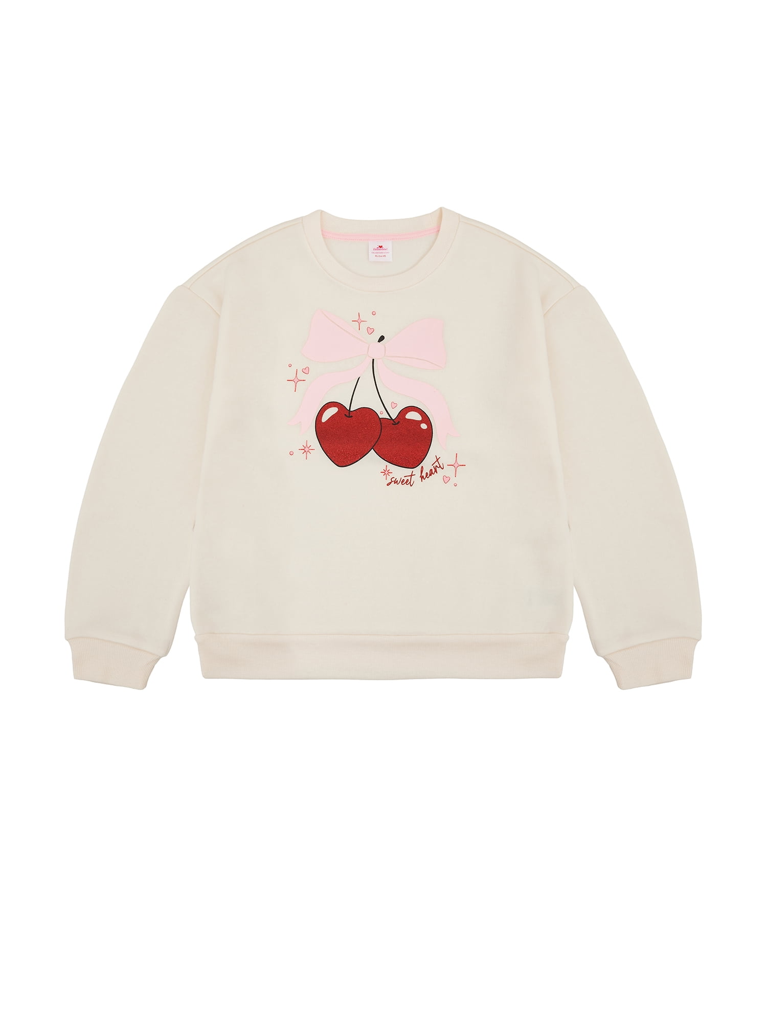 Way to Celebrate Girls' Valentine's Day Fleece Sweatshirt and Pant Set, Sizes 4-18 & Plus