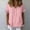 *Pink, variant on ClodeEU Women's Linen Blend V Neck Short Sleeve Blouse,Casual Loose Fit Summer Shirt Army Green,Women's Plus L