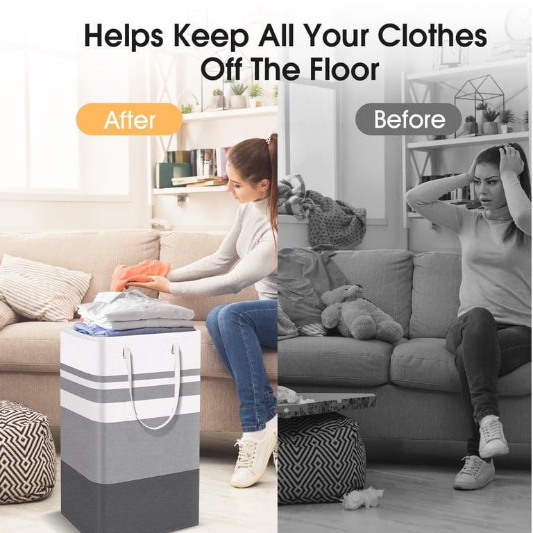 Qunler 2-Pack 75L Large Freestanding Laundry Hampers photo 7