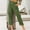 Army Green, variant on CLOISE Capris for Women Cotton Linen Petite Capris Button Elastic Waist Capris Pants Pull On Straight Lounge Trousers Comfy High Waisted Capris Summer Dark Blue