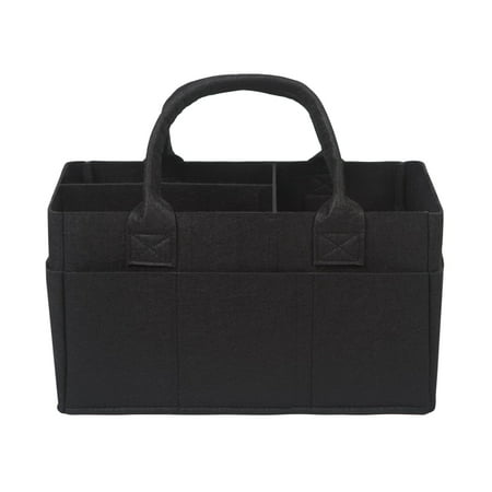 UPC: 0846216062278 | Sammy & Lou Black Felt Diaper Storage Caddy