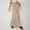 *Khaki, variant on Binmer Women's Linen Elastic Waist Long Maxi Skirt with Slit ,Solid Color Casual Skirt Army Green,Women's Plus L