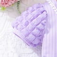 thumbnail image 6 of HNMKIU Girls Casual 2 Piece Set Ribbed Back Sleeveless Rompers with Sleeves Bag for Toddlers Purple,6-7 Years, 6 of 8