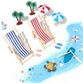 thumbnail image 1 of 1 Set Micro Summer Beach Scene Props Mini House Micro Landscape Accessories, 1 of 6