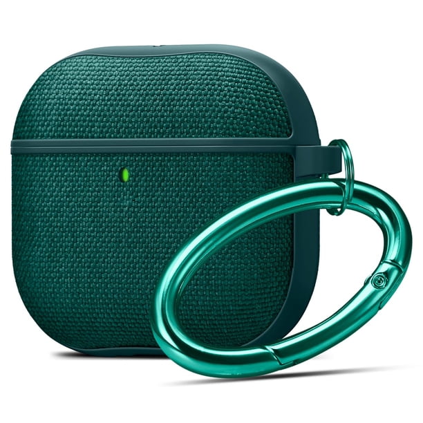 Funda Spigen Urban Fit Premium para AirPods 4, tela verde medianoche