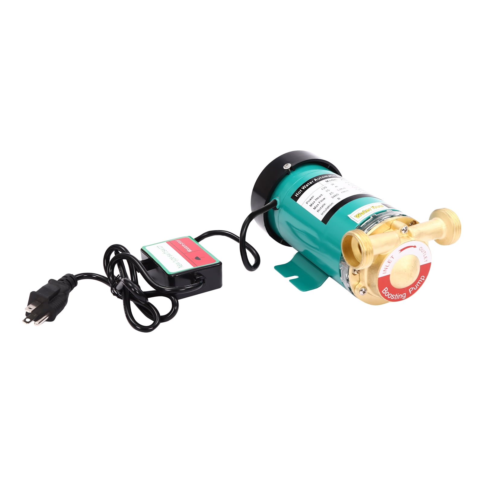 Water Pressure Booster Pump 120w 21.7psi 396gph Automatic Household Water Pressure Booster Pump Pressure Pump for Duplex Apartments Suburban Villas High-Rise Buildings with Low Water Pressure