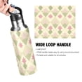 thumbnail image 4 of Yayeee 33oz Insulated Water Bottle Double Wall Stainless Steel with Flip Straw Lid, Pastel Green Geometric, 4 of 7