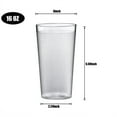 thumbnail image 4 of 8 Pack 16oz Clear Plastic Glasses for Drinking Reusable Clear Plastic Tumbler,NOGIS Clear Plastic Cup Stackable and Shatterproof Drink Tumblers for Cafe Party and Catering Supplies, 4 of 7