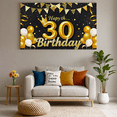 thumbnail image 7 of Glamorous Glittery 30th Birthday Banner with Crown Balloons and Streamers Backdrop Party Decoration for Birthday Parties Photography Props Photo Booth Decorations, 7 of 7