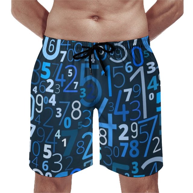 Board Shorts Math Linear Classic Swim Trunks Mathematics Eduion Men Quick Drying Sports Fitness Trendy Board Short Pants